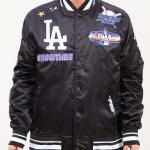 CHAMARRA ANGELES DODGERS ALL STAR SATIN JACKET BLACK WHITE en STOCK