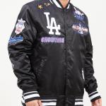 CHAMARRA ANGELES DODGERS ALL STAR SATIN JACKET BLACK WHITE en STOCK