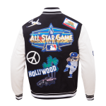 CHAMARRA ANGELES DODGERS ALL STAR VARSITY JACKET BLACK WHITE en STOCK