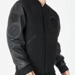 CHAMARRA AUKEE BREWERS TRIPLE BLACK WOOL VARSITY JACKET TRIPLE BLACK en STOCK