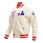 CHAMARRA REAL EXPOS RETRO CLASSIC RIB SATIN JACKET EGGSHELL RED en STOCK