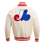 CHAMARRA REAL EXPOS RETRO CLASSIC RIB SATIN JACKET EGGSHELL RED en STOCK