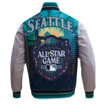 CHAMARRA ALL STAR 2023 RIB SATIN JACKET SILVER en STOCK