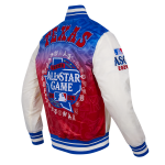CHAMARRA ALL STAR 2024 MENS RIB SATIN JACKET EGGSHELL ROYAL BLUE en STOCK