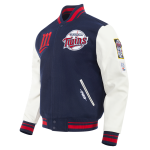 CHAMARRA NESOTA TWINS RETRO CLASSIC RIB VARSITY JACKET MIDNIGHT NAVY RED MIDNIGHT NAVY en STOCK