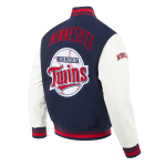 CHAMARRA NESOTA TWINS RETRO CLASSIC RIB VARSITY JACKET MIDNIGHT NAVY RED MIDNIGHT NAVY en STOCK