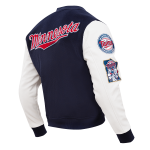 CHAMARRA ESOTA TWINS CLASSIC WOOL VARSITY JACKET MIDNIGHT NAVY WHITE en STOCK
