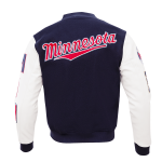 CHAMARRA ESOTA TWINS CLASSIC WOOL VARSITY JACKET MIDNIGHT NAVY WHITE en STOCK