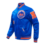 CHAMARRA YORK METS OLD ENGLISH RIB SATIN JACKET ROYAL ORANGE ROYAL en STOCK