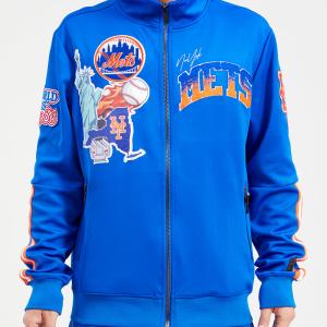 CHAMARRA YORK METS HOME TOWN DK TRACK JACKET ROYAL BLUE en STOCK