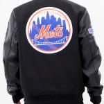 CHAMARRA YORK METS HOME TOWN WOOL VARSITY JACKET BLACK en STOCK