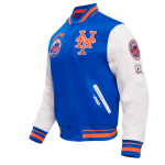 CHAMARRA YORK METS RETRO CLASSIC RIB WOOL VARSITY JACKET ROYAL ORANGE ROYAL en STOCK