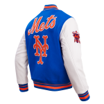 CHAMARRA YORK METS RETRO CLASSIC RIB WOOL VARSITY JACKET ROYAL ORANGE ROYAL en STOCK