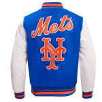CHAMARRA YORK METS RETRO CLASSIC RIB WOOL VARSITY JACKET ROYAL ORANGE ROYAL en STOCK
