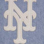 CHAMARRA NEW YORK METS VARSITY BLUES MENS DENIM VARSITY JACKET DENIM LINEN en STOCK