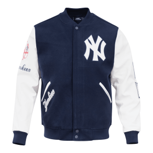 CHAMARRA YORK YANKEES CLASSIC WOOL VARSITY JACKET MIDNIGHT NAVY en STOCK