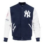 CHAMARRA YORK YANKEES CLASSIC WOOL VARSITY JACKET MIDNIGHT NAVY en STOCK