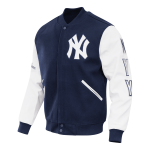CHAMARRA YORK YANKEES CLASSIC WOOL VARSITY JACKET MIDNIGHT NAVY en STOCK