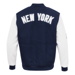 CHAMARRA YORK YANKEES CLASSIC WOOL VARSITY JACKET MIDNIGHT NAVY en STOCK
