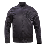 CHAMARRA W YORK YANKEES TRIPLE BLACK LOGO SATIN JACKET BLACK en STOCK