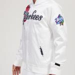 CHAMARRA YORK YANKEES ROSES SATIN JACKET WHITE en STOCK