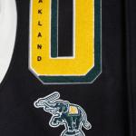 CHAMARRA LAND ATHLETICS MASH UP M RIB WOOL VARSITY JACKET BLACK WHITE en STOCK