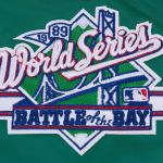 CHAMARRA AND ATHLETICS RETRO CLASSIC RIB SATIN JACKET KELLY GREEN en STOCK