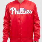 CHAMARRA ADELPHIA PHILLIES TEAM BIG LOGO SATIN JACKET RED en STOCK