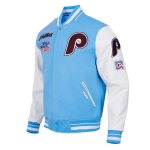 CHAMARRA ADELPHIA PHILLIES RETRO CLASSIC RIB WOOL VARSITY JACKET UNIVERSITY BLUE WHITE en STOCK