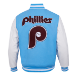 CHAMARRA ADELPHIA PHILLIES RETRO CLASSIC RIB WOOL VARSITY JACKET UNIVERSITY BLUE WHITE en STOCK