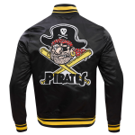 CHAMARRA SBURGH PIRATES RETRO CLASSIC RIB SATIN JACKET BLACK YELLOW en STOCK