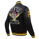 CHAMARRA SBURGH PIRATES RETRO CLASSIC RIB SATIN JACKET BLACK YELLOW en STOCK