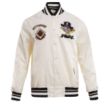 CHAMARRA SBURGH PIRATES RETRO CLASSIC RIB SATIN JACKET EGGSHELL BLACK en STOCK