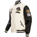 CHAMARRA SBURGH PIRATES RETRO CLASSIC RIB WOOL VARSITY JACKET EGGSHELL BLACK en STOCK