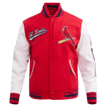 CHAMARRA ST LOUIS CARDINALS SCRIPT TAIL MENS RIB WOOL VARSITY RED WHITE MIDNIGHT NAVY en STOCK
