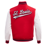 CHAMARRA ST LOUIS CARDINALS SCRIPT TAIL MENS RIB WOOL VARSITY RED WHITE MIDNIGHT NAVY en STOCK