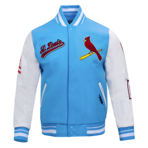 CHAMARRA ST LOUIS CARDINALS SCRIPT TAIL MENS RIB WOOL VARSITY UNIVERSITY BLUE WHITE en STOCK