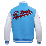 CHAMARRA ST LOUIS CARDINALS SCRIPT TAIL MENS RIB WOOL VARSITY UNIVERSITY BLUE WHITE en STOCK