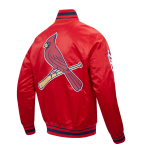 CHAMARRA ST LOUIS CARDINALS SCRIPT TAIL MENS SATIN JACKET RED MIDNIGHT NAVY RED en STOCK