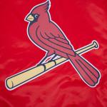 CHAMARRA ST LOUIS CARDINALS SCRIPT TAIL MENS SATIN JACKET RED MIDNIGHT NAVY RED en STOCK