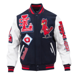 CHAMARRA OUIS CARDINALS RETRO MASH UP RIB WOOL VARSITY JACKET MIDNIGHT NAVY RED MIDNIGHT NAVY en STOCK