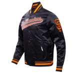 CHAMARRA SAN FRANCISCO GIANTS SCRIPT TAIL MENS SATIN JACKET BLACK ORANGE en STOCK