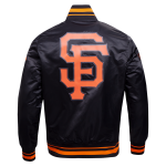 CHAMARRA SAN FRANCISCO GIANTS SCRIPT TAIL MENS SATIN JACKET BLACK ORANGE en STOCK