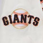 CHAMARRA SAN FRANCISCO GIANTS SCRIPT TAIL MENS SATIN JACKET EGGSHELL BLACK en STOCK