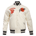 CHAMARRA FRANCISCO GIANTS RETRO CLASSIC RIB SATIN JACKET EGGSHELL BLACK en STOCK