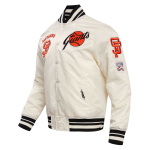 CHAMARRA FRANCISCO GIANTS RETRO CLASSIC RIB SATIN JACKET EGGSHELL BLACK en STOCK