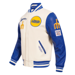 CHAMARRA TTLE MARINERS RETRO CLASSIC RIB WOOL VARSITY JACKET EGGSHELL ROYAL BLUE en STOCK