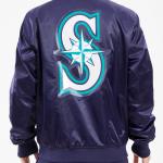 CHAMARRA TLE MARINERS BIG LOGO SATIN JACKET MIDNIGHT NAVY en STOCK