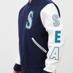 CHAMARRA TLE MARINERS CLASSIC WOOL VARSITY JACKET MIDNIGHT NAVY WHITE en STOCK