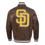 CHAMARRA SAN DIEGO PADRES SCRIPT TAIL MENS SATIN JACKET BROWN en STOCK